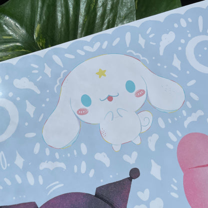 Print Kuromi Mymelody & Cinnamorroll | Illustration Fanart