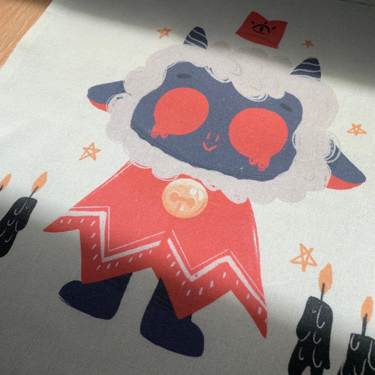 Tote Bag Cult Of The Lamb | Bolsa Tela Fanart Cult Of The Lamb | Fan Art 100% Algodón 40x40cm 16x16inch