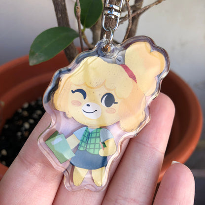 Isabelle Keyring | Canela llavero | Animal Crossing Llavero | New Horizons | Llavero colgante regalo llaves mochila Keychain