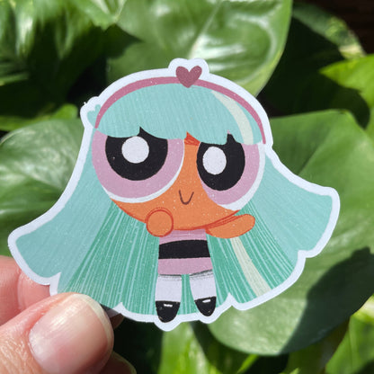 Pack Pegatinas Cristal Las Supernenas | Bliss The Powerpuff Girls Stickers Pack | Cartoon Network Fanart | Las Chicas Superpoderosas
