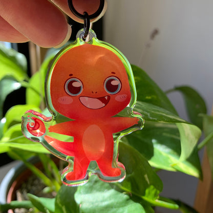 Charmander-Poke Keyring | Poke llavero | Fanart colgante regalo llaves mochila