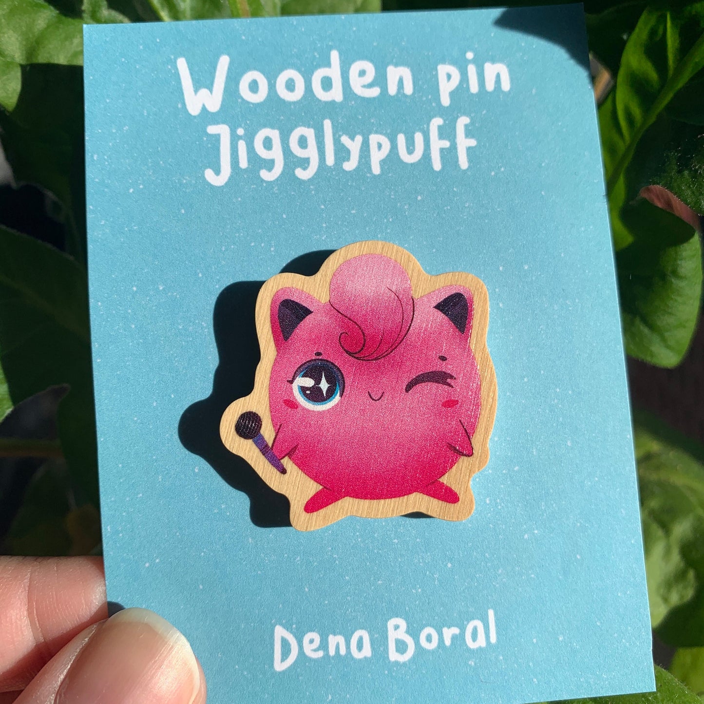 Pin de Madera Jigglypuf-poke | Jigglypuf-poke Wooden Pin Badge