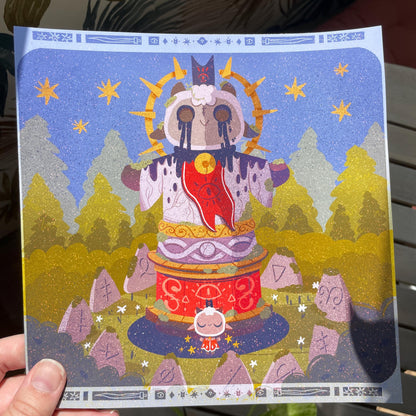 Print Cult of the Lamb Totem | Fanart | Ilustración impresa Cult of the Lamb Collection