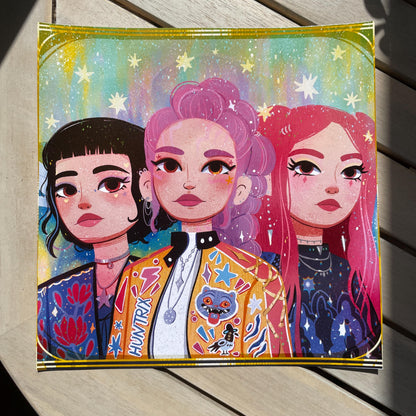 Print Huntrix:  Fanart de la colección de ilustraciones "Las Guerreras K-Pop"