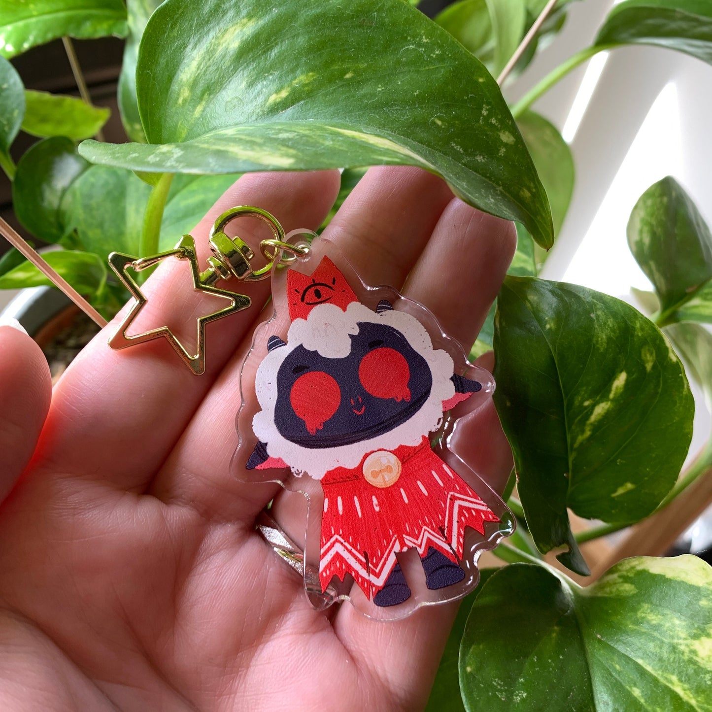 Llavero Cult of the Lamb | Doble cara - Doble diseño | Llavero acrílico Fanart Llavero colgante regalo llaves mochila Keychain