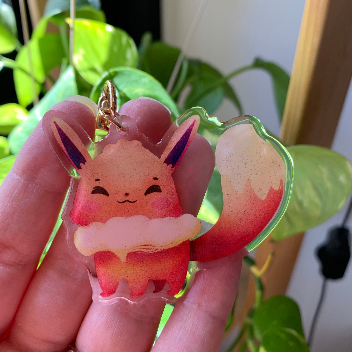 Eevee-Poke Keyring | llavero | Fanart colgante regalo llaves mochila