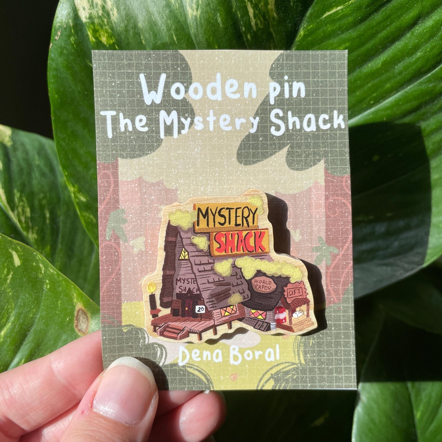 Mistery Shack Gravity Falls Pin de Madera Natural