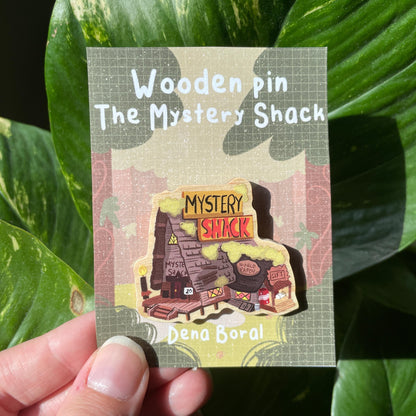 Mistery Shack Gravity Falls Pin de Madera Natural