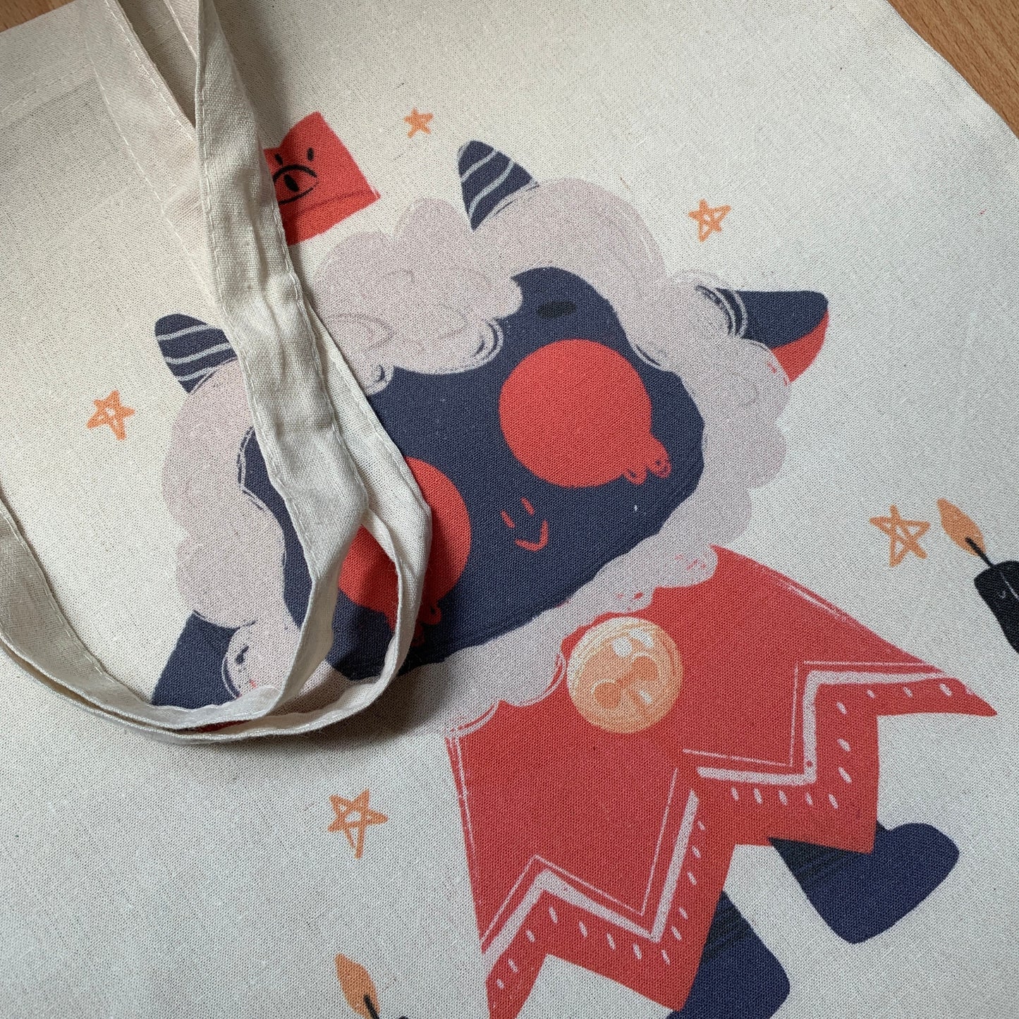 Tote Bag Cult Of The Lamb | Bolsa Tela Fanart Cult Of The Lamb | Fan Art 100% Algodón 40x40cm 16x16inch