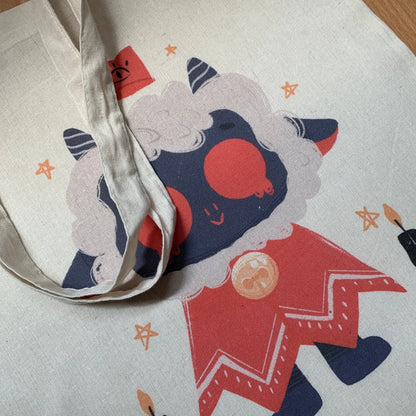 Tote Bag Cult Of The Lamb | Bolsa Tela Fanart Cult Of The Lamb | Fan Art 100% Algodón 40x40cm 16x16inch