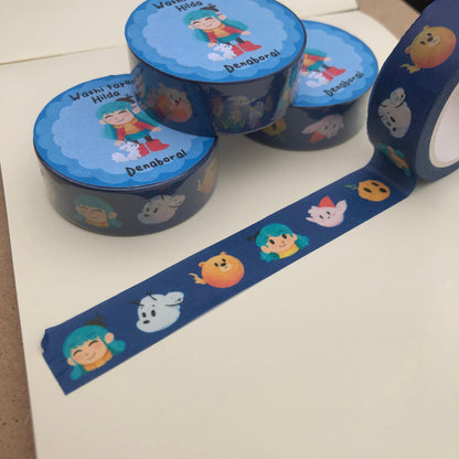 Hilda Washi Tape | Hilda The Series Planner Tapes Handmade | Netflix Fanart Gift Card Design Gift Packaging | Cute Pattern Decorative Tape