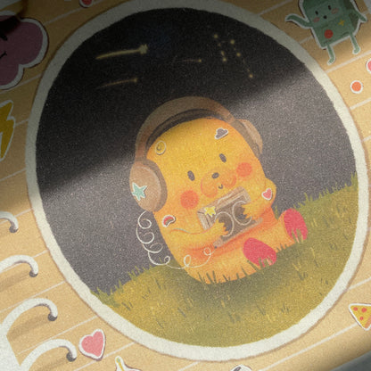 Tote Bag Jake | Bolsa Tela Hora de Aventuras | Adventure time Fan Art 100% Algodón 40x40cm 16x16inch