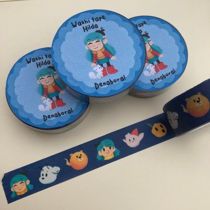 Hilda Washi Tape | Hilda The Series Planner Tapes Handmade | Netflix Fanart Gift Card Design Gift Packaging | Cute Pattern Decorative Tape