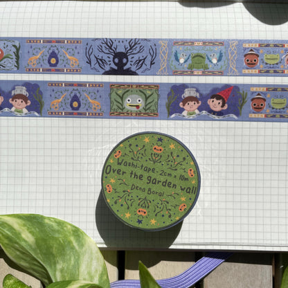 Washi Tape Over The Garden Wall Ilustrado: Cinta Decorativa Retro y Kawaii de la colección "OTGW"