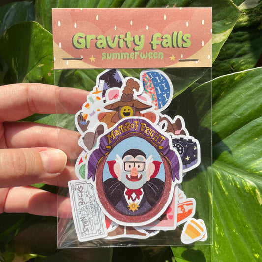 Pack Pegatinas Gravity Falls Veranoween Fanart Summerween