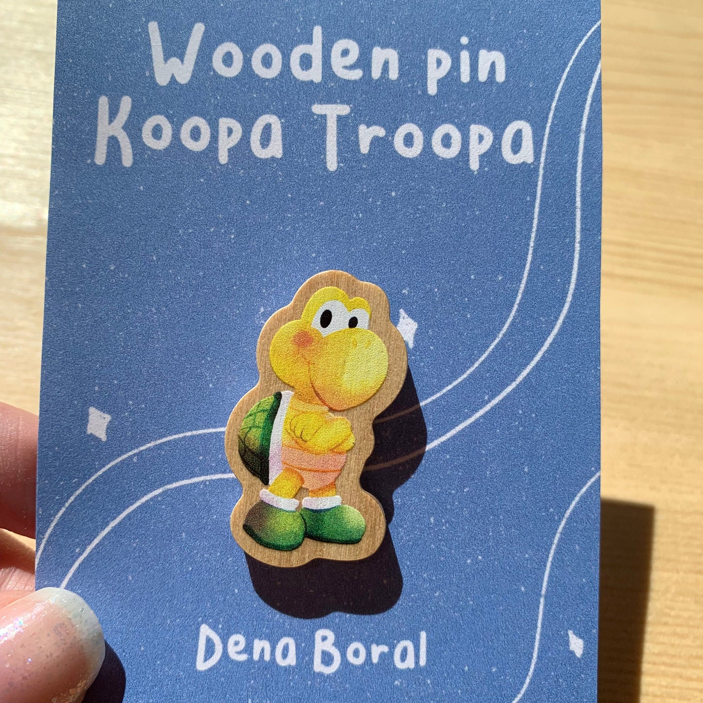 Wooden Pin, koopa troopa Super Mario Bros, Nintendo Switch Badge