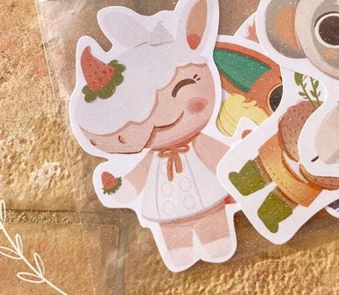 Pack 5 pegatinas Animal Crossing