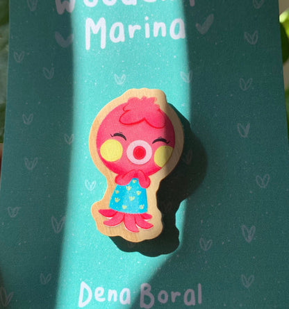 Pin de madera natural, Marina Animal Crossing New Horizons, Nintendo Switch