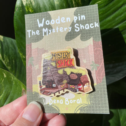 Mistery Shack Gravity Falls Pin de Madera Natural