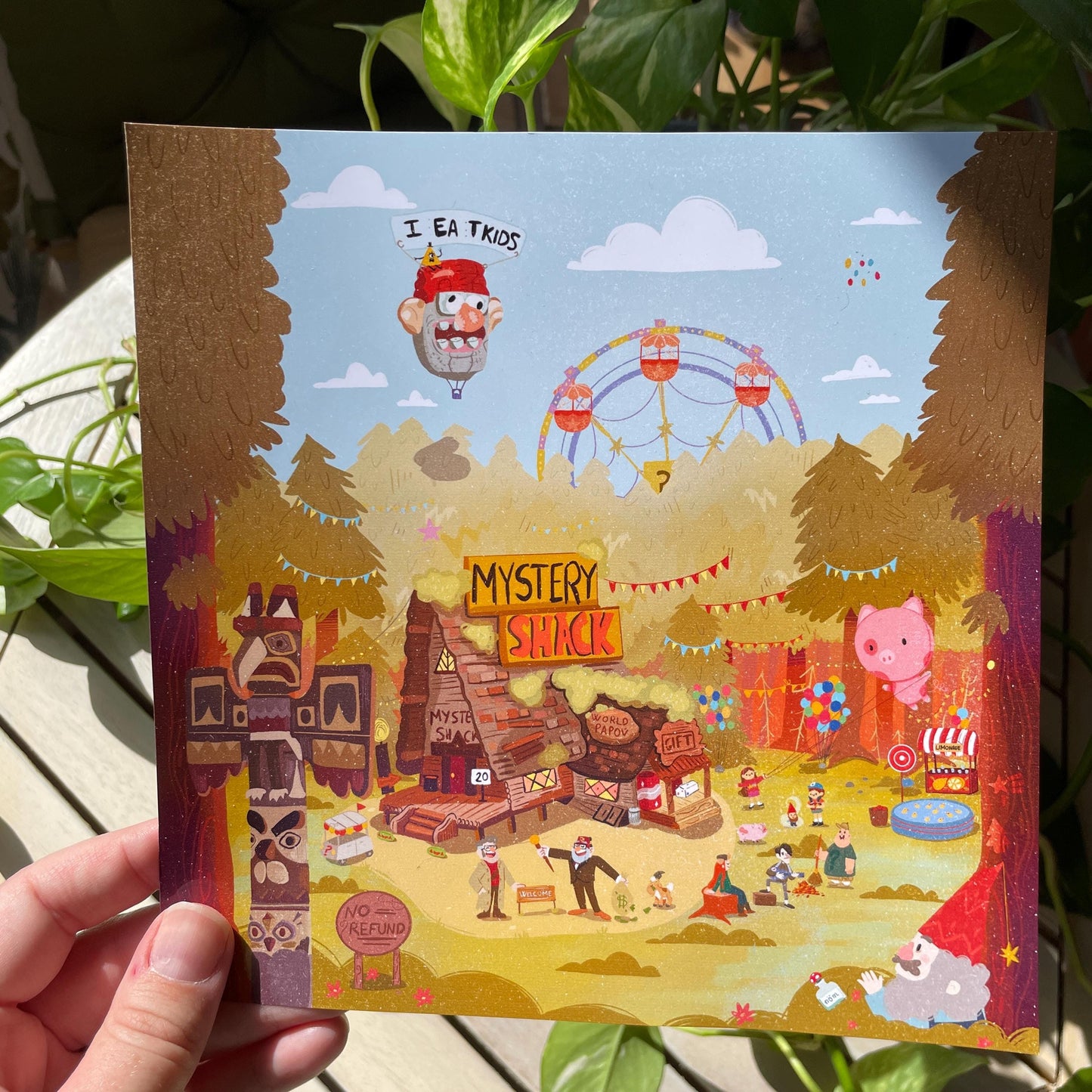 Print Gravity Falls Universe, Fanart, Ilustración impresa de la colección "Gravity Falls"