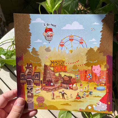 Print Gravity Falls Universe, Fanart, Ilustración impresa de la colección "Gravity Falls"