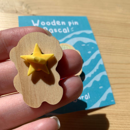 Pin de madera natural, Pascal Animal Crossing New Horizons, Nintendo Switch Merengue