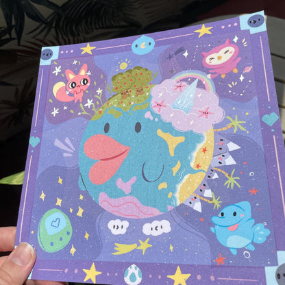 Print Tamagotchi Paradise de la colección de ilustraciones "Welcome Tamagotchi Paradise"