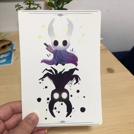 Pack 2 Prints Hollow Knight: Fanart de Videojuego, Ilustración Doble