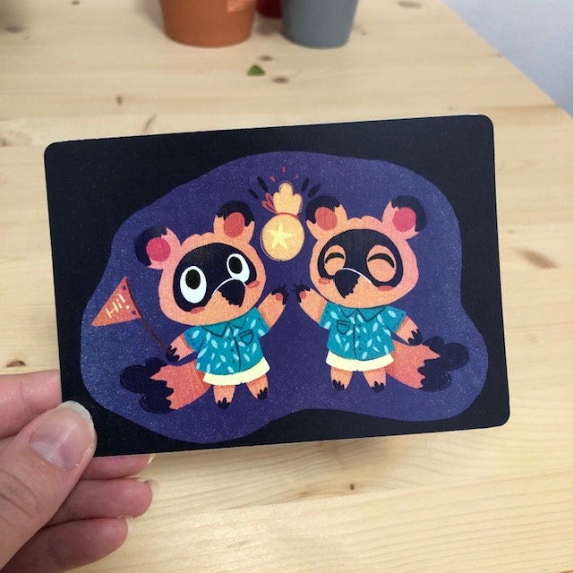 Postal Nendo & Tendo Animal Crossing New Horizons | Ilustración Original | Mini Print | Nintendo Switch