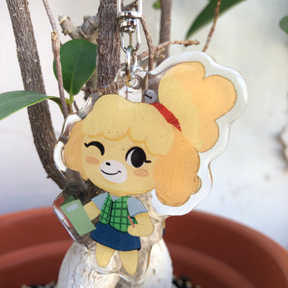 Isabelle Keyring | Canela llavero | Animal Crossing Llavero | New Horizons | Llavero colgante regalo llaves mochila Keychain