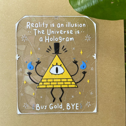 Bill Cipher Pegatina atrapasol reutilizable para ventana Gravity Falls