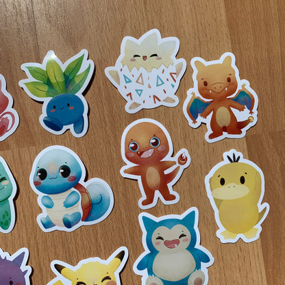 Pack Pegatinas Poke | Stickers Pack Fanart