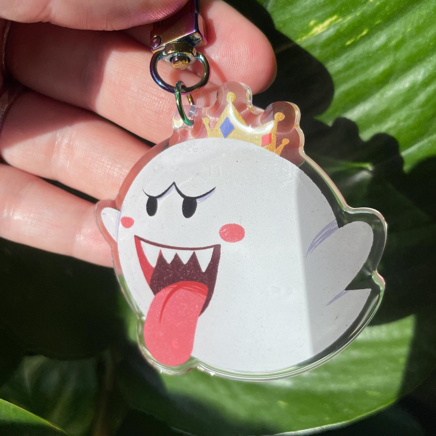 Llavero Rey Boo | Keyring Keychain Acrilico colgante regalo llaves mochila Keychain