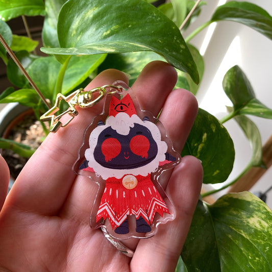 Llavero Cult of the Lamb | Doble cara - Doble diseño | Llavero acrílico Fanart Llavero colgante regalo llaves mochila Keychain