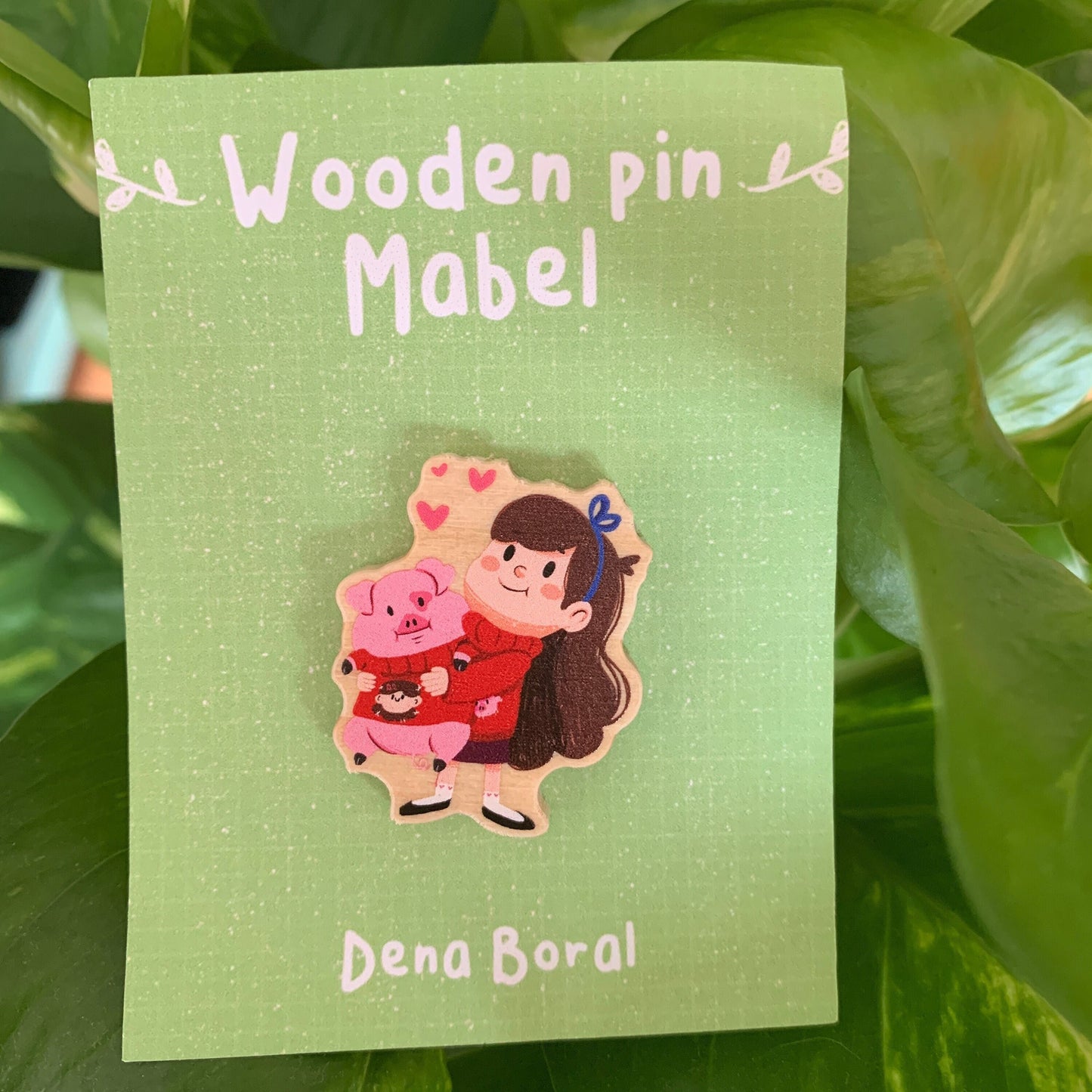 Mabel Pines Gravity Falls Pin de Madera Natural