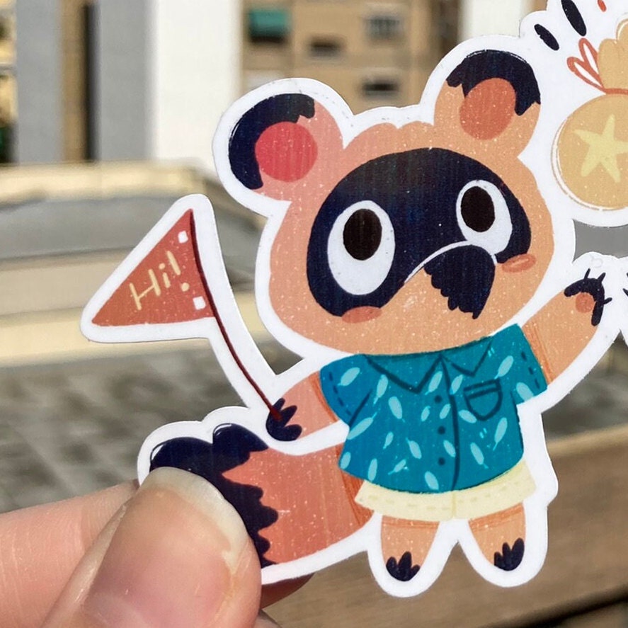 Pegatina Nendo & Tendo Animal Crossing New Horizons | Cuaderno Decoración iPad Portatil Stickers Removible