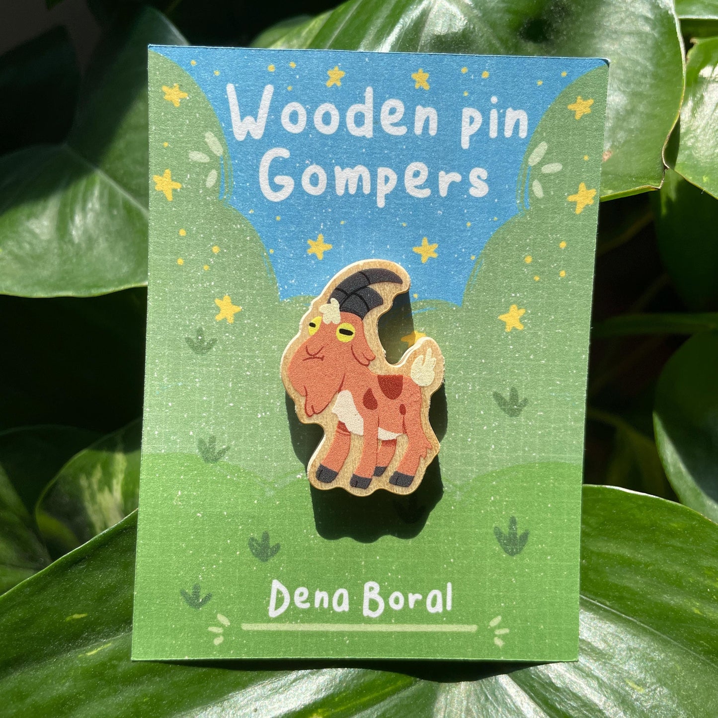 Gompers Gravity Falls Pin de Madera Natural