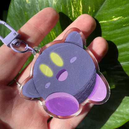 Llavero Kirby Dark Purple |Keyring Keychain Acrilico colgante regalo llaves mochila Keychain