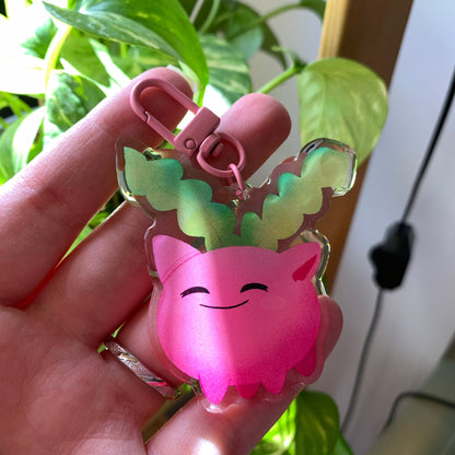 Hoppip-Poke Keyring | Poke llavero | Fanart colgante regalo llaves mochila