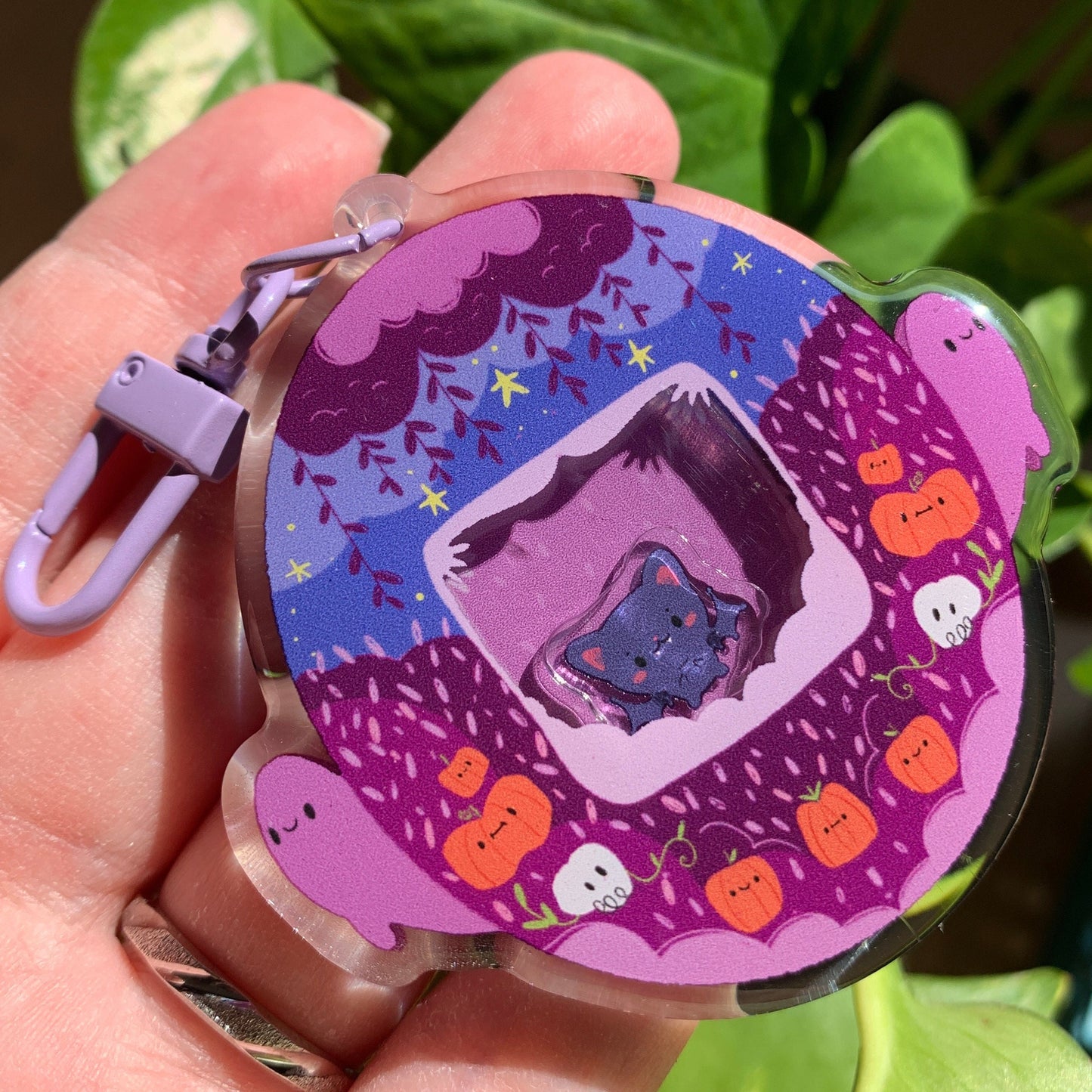 Llavero Halloween murciélago negro | Tamagotchi shaker