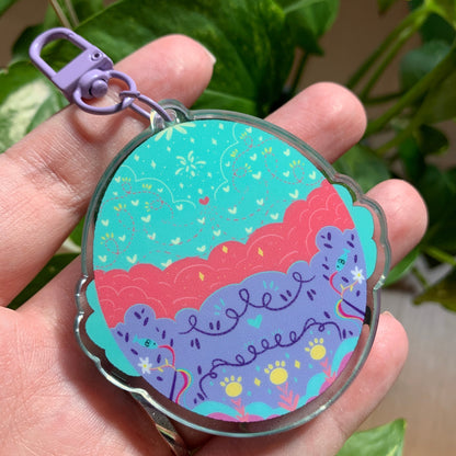 Llavero gato blanco | Tamagotchi shaker