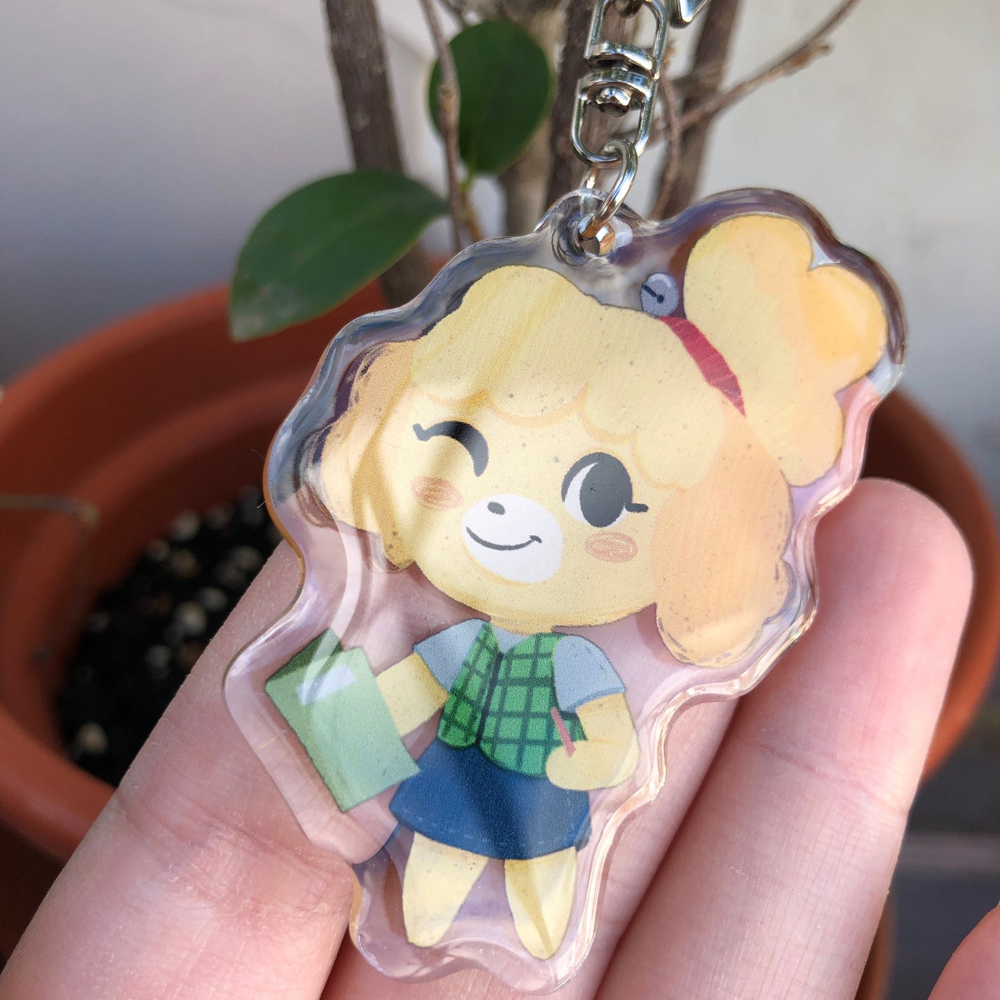 Isabelle Keyring | Canela llavero | Animal Crossing Llavero | New Horizons | Llavero colgante regalo llaves mochila Keychain