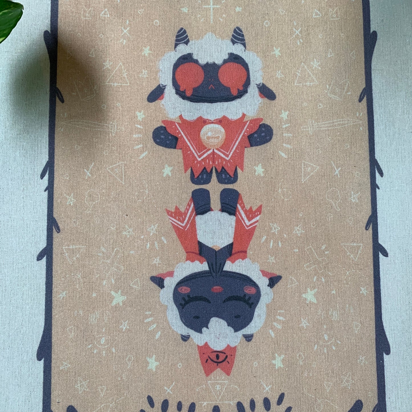 Tote Bag Ilustración Cult Of The Lamb | Bolsa Tela Fanart Cult Of The Lamb | Fan Art 100% Algodón 40x40cm 16x16inch