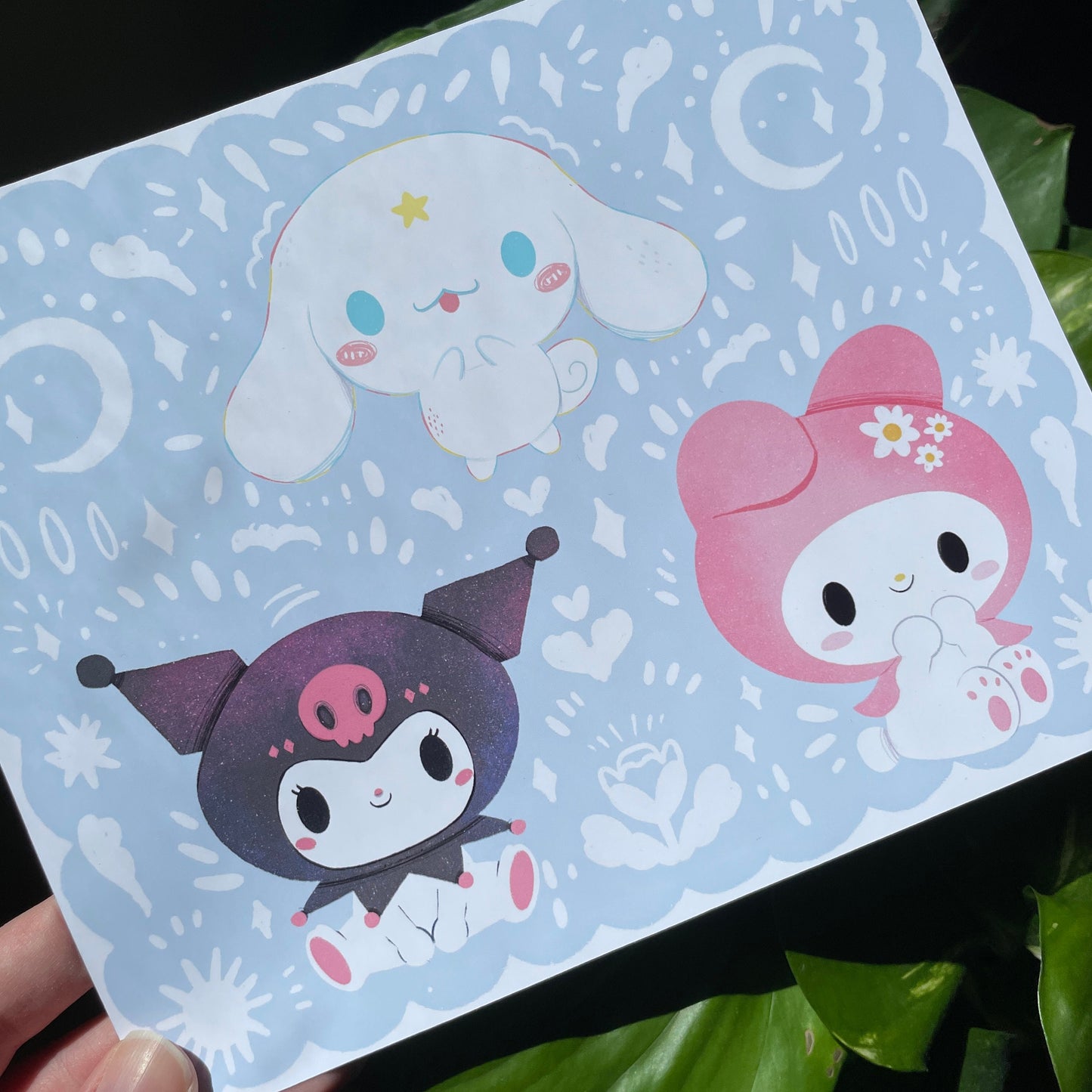 Print Kuromi Mymelody & Cinnamorroll | Illustration Fanart