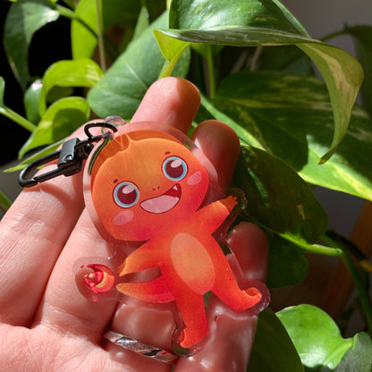 Charmander-Poke Keyring | Poke llavero | Fanart colgante regalo llaves mochila