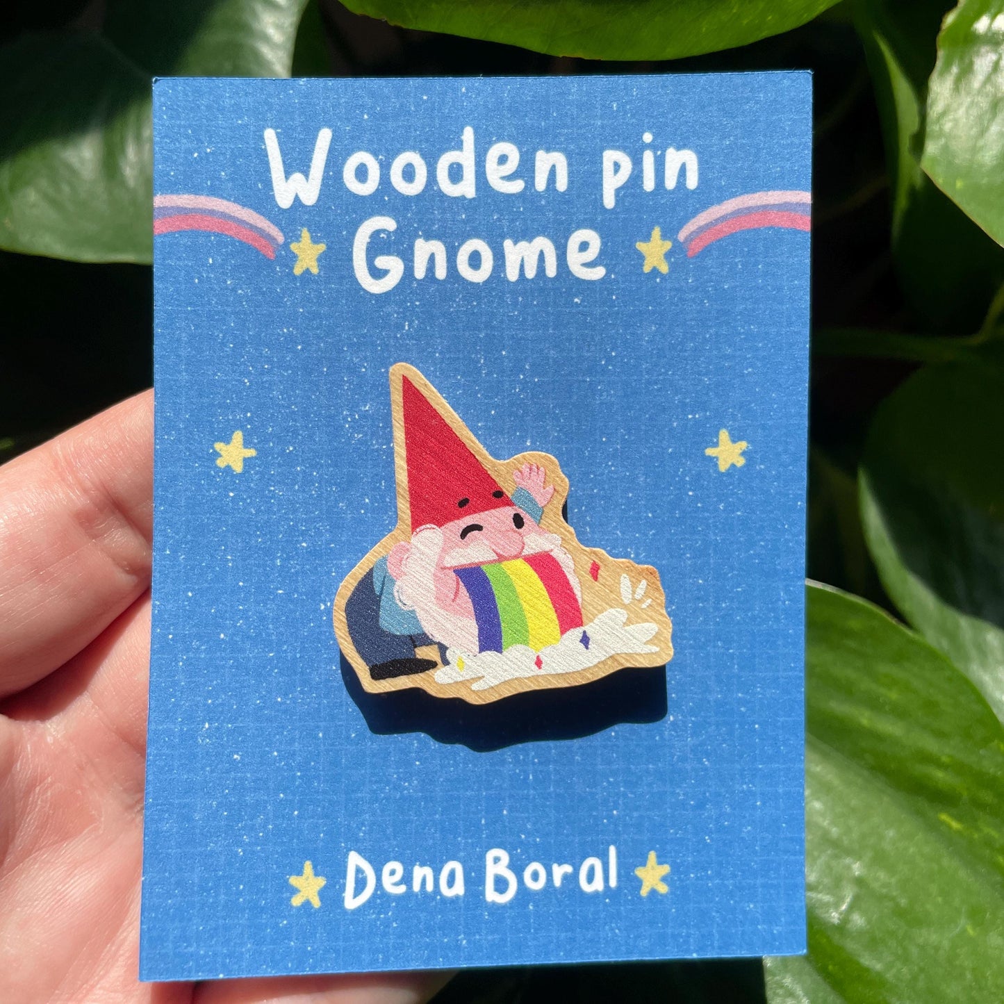 Gnomo Gravity Falls Pin de Madera Natural