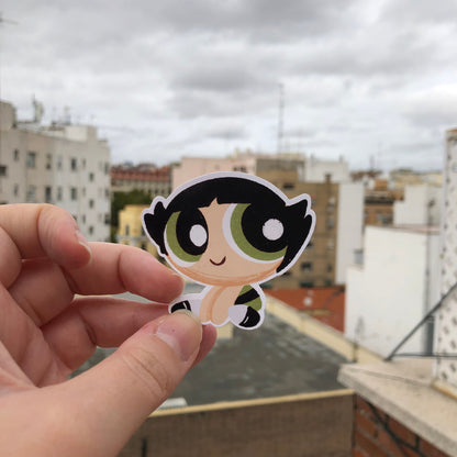 Pack Pegatinas Cactus Las Supernenas | Buttercup The Powerpuff Girls Stickers Pack | Cartoon Network Fanart | Las Chicas Superpoderosas