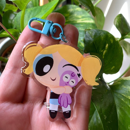 Llavero Burbuja Las Supernenas | Bubbles The Powerpuff Girls Keychain | Cartoon Network Fanart | Las Chicas Superpoderosas