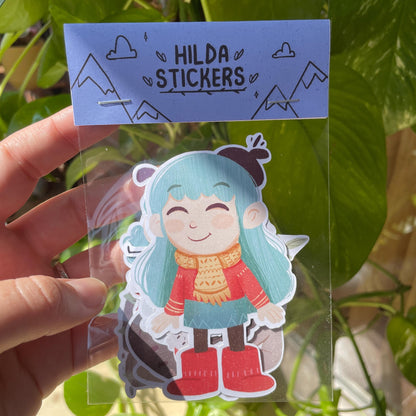 Hilda Fan Pack: Pegatinas, Llavero y Pin de Madera de Hilda