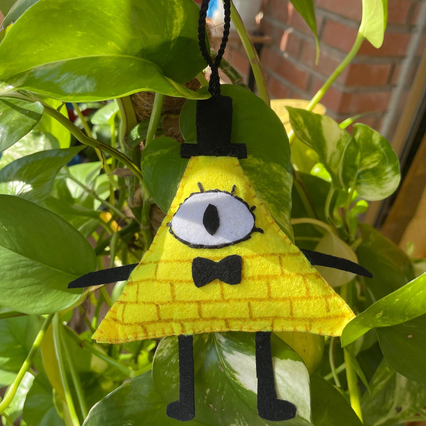 Bill Cipher: Adorno de fieltro hecho a mano, Gravity Falls. Decoración para árbol de navidad y Halloween